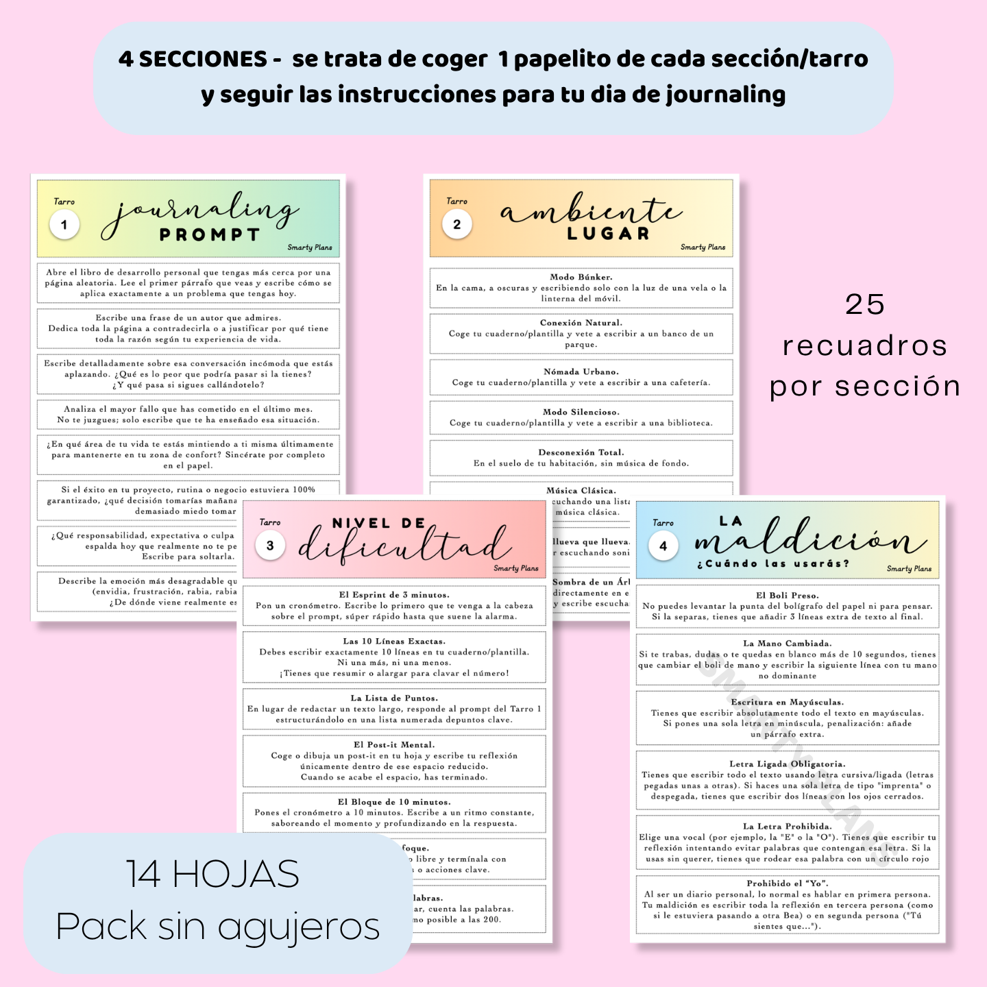 Pack Plantillas - Tarros Journaling