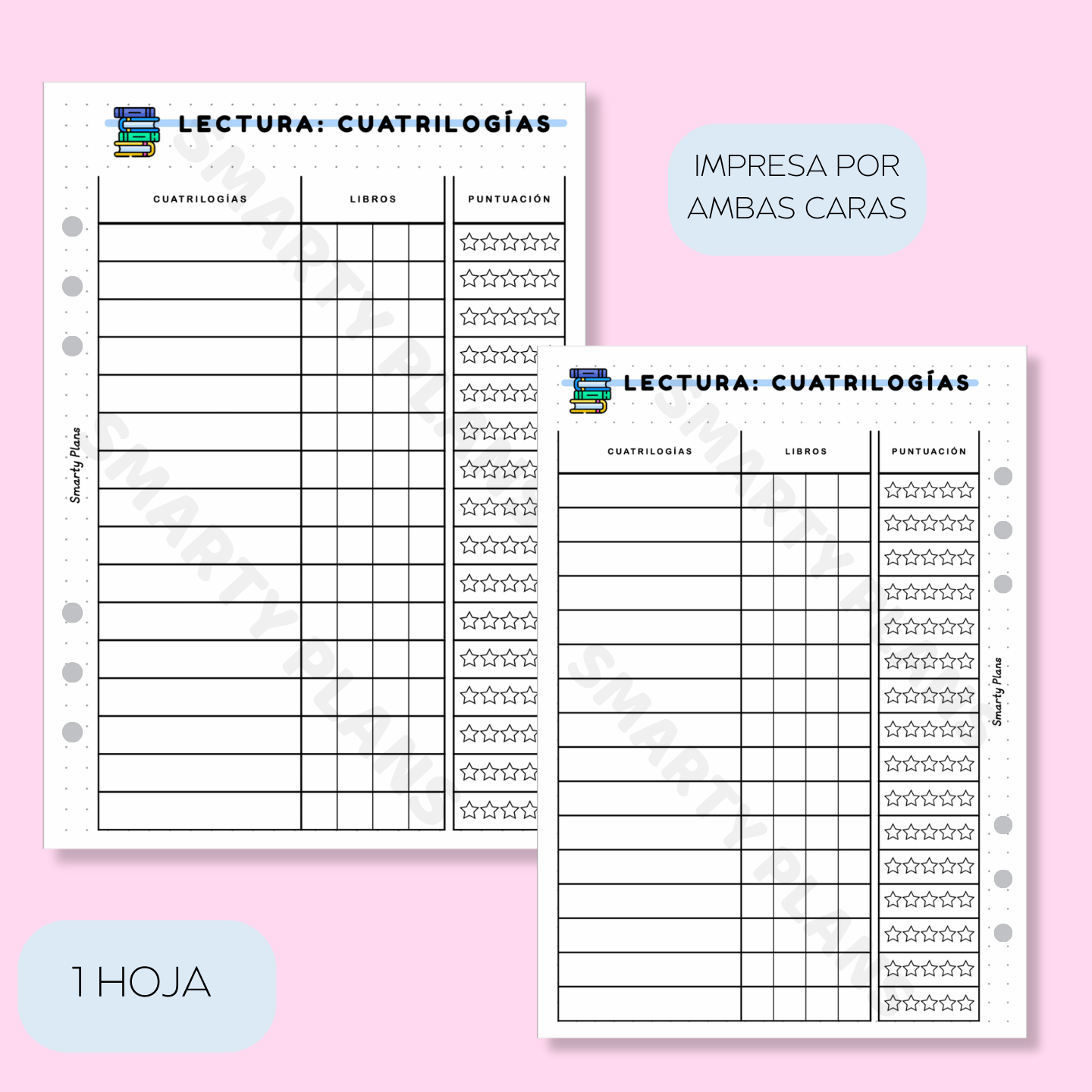 Plantilla Ocio - Lectura Cuatrilogías