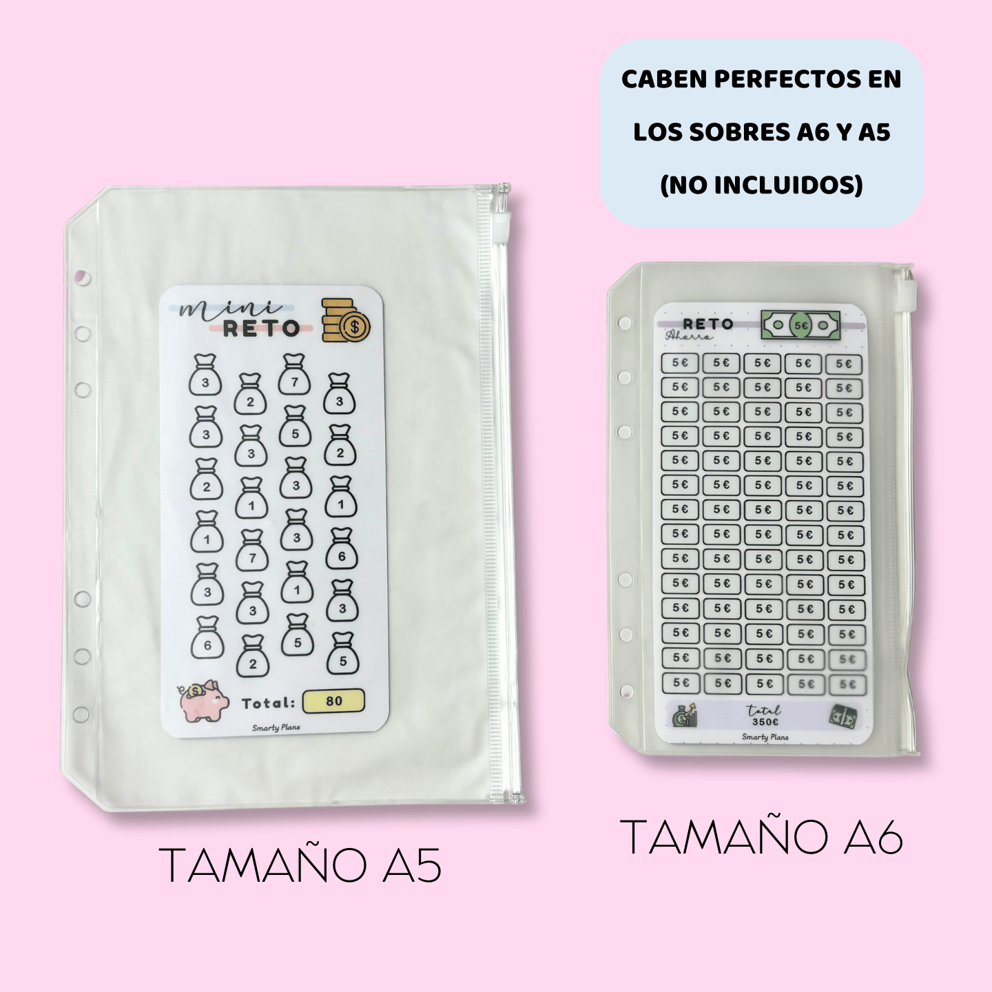 Retos de Ahorro Mensuales - 12 Tarjetas Plastificadas