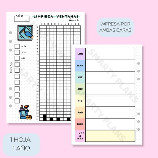 Hoja Anual - Limpieza Ventanas
