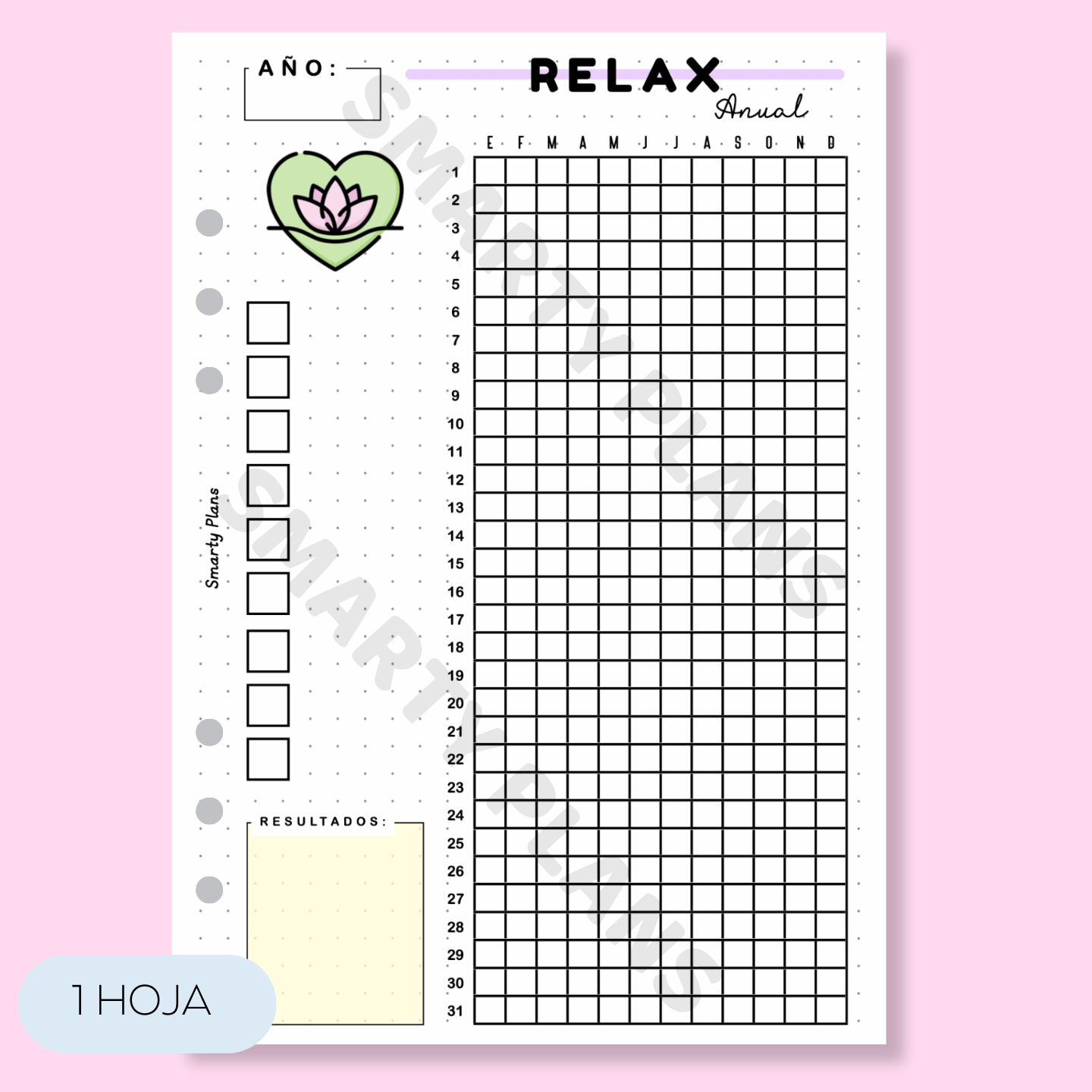Hoja Anual - Relax