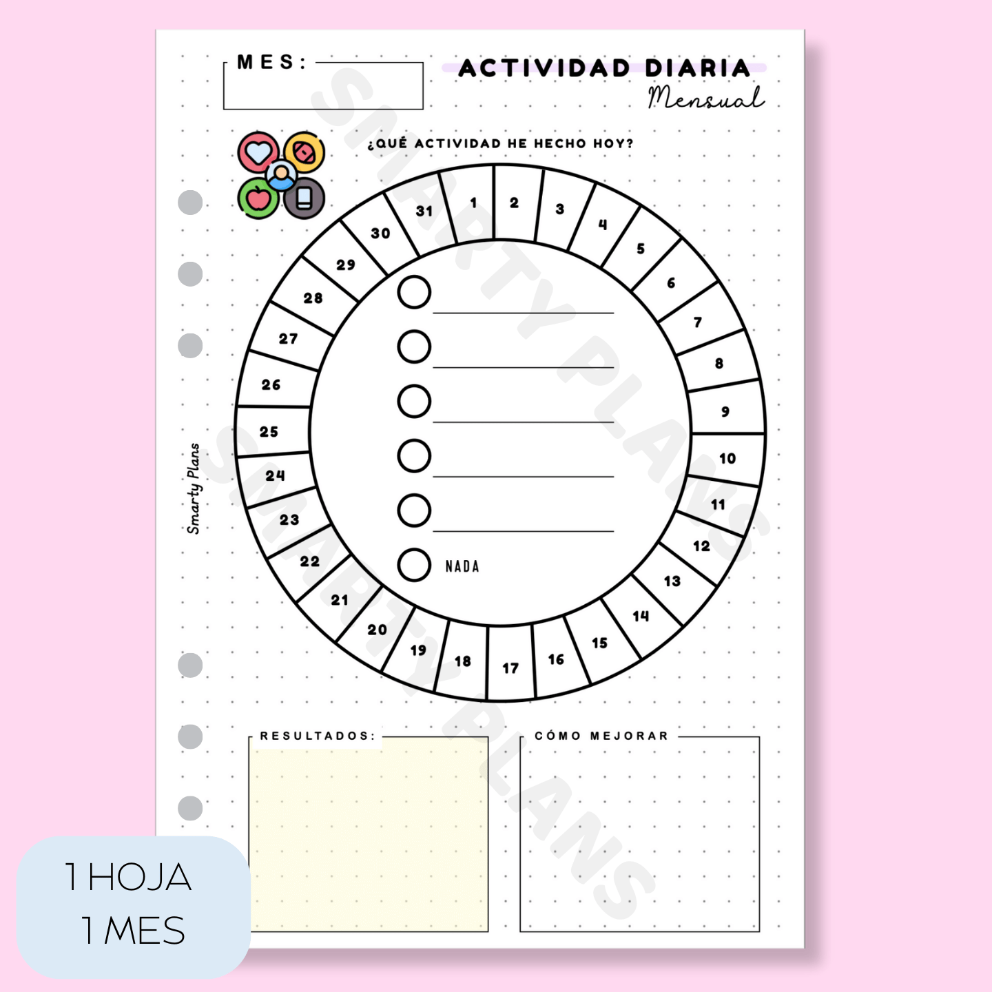 Plantilla Mensual - Actividad Diaria