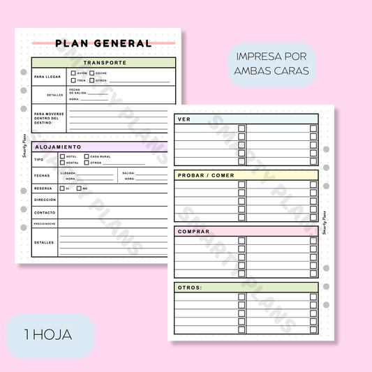 Plantilla Viajes - Plan General
