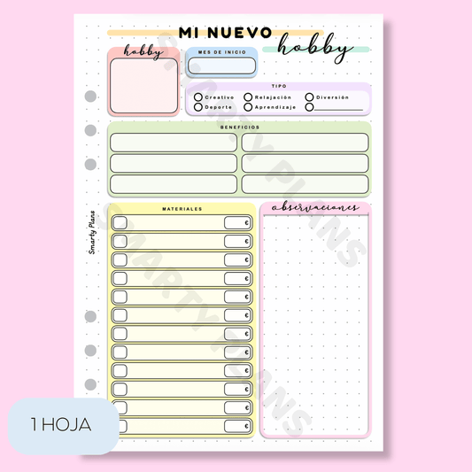 Plantilla Individual - Mi Nuevo Hobby