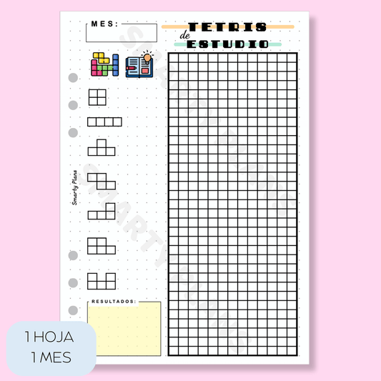 Plantilla Mensual Estudiantes - Tetris Estudio