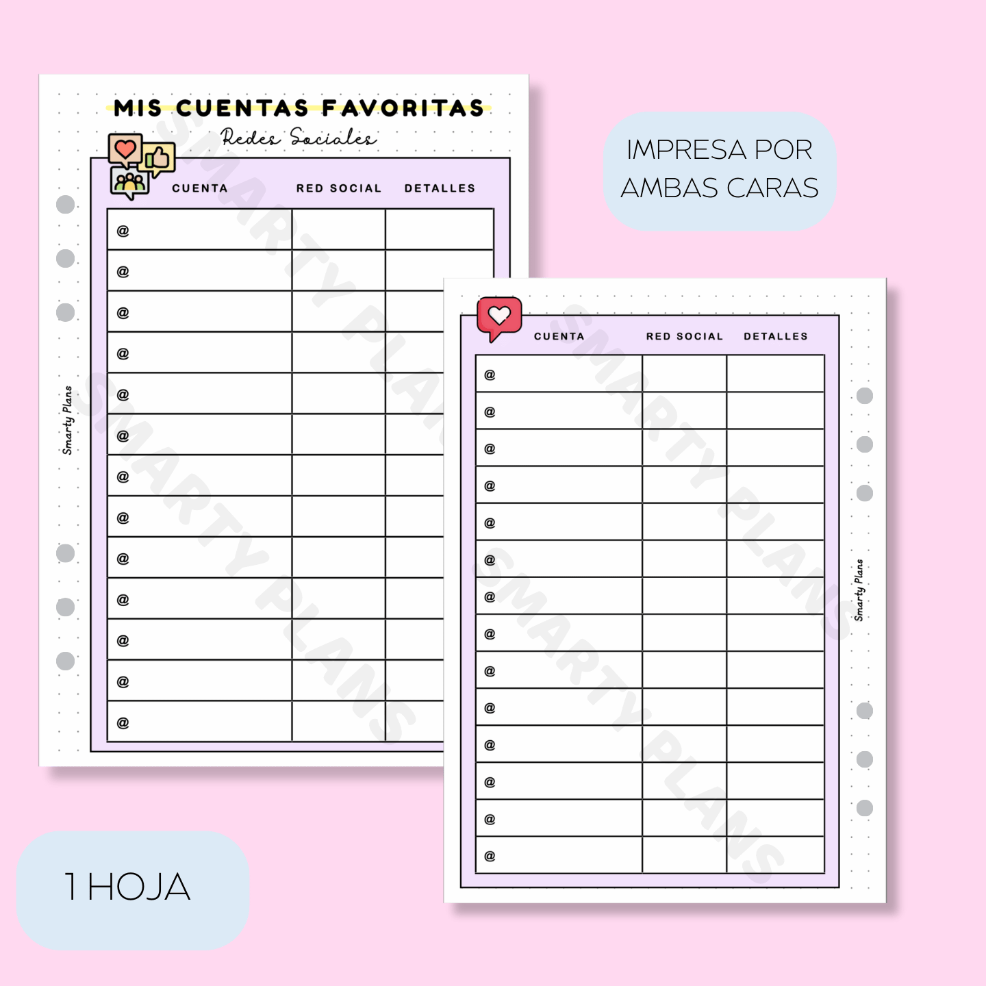 Plantilla Individual - Mis Cuentas Favoritas