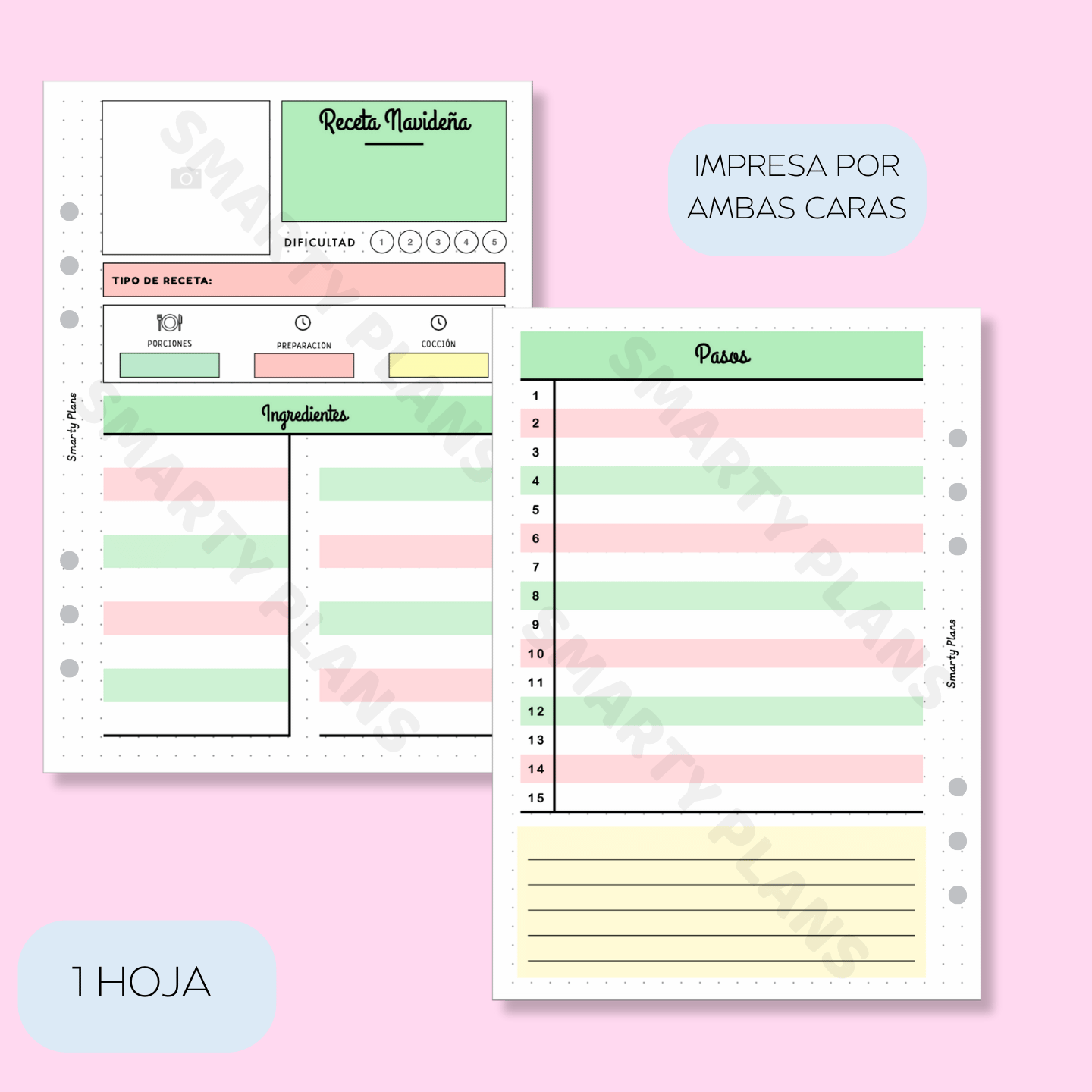 Plantilla Individual - Receta Navideña
