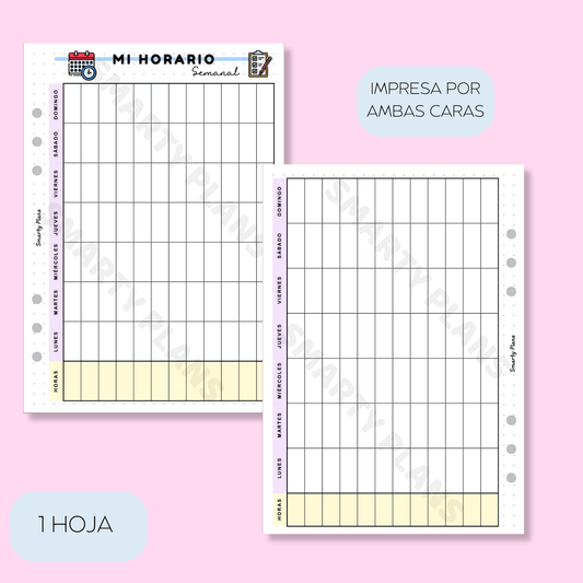 Plantilla Individual - Mi Horario