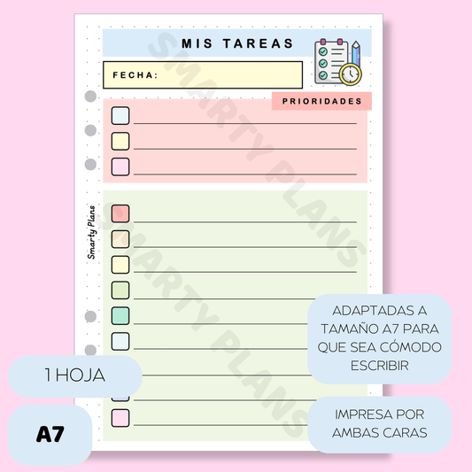 Plantilla A7 - Tareas / To Do List