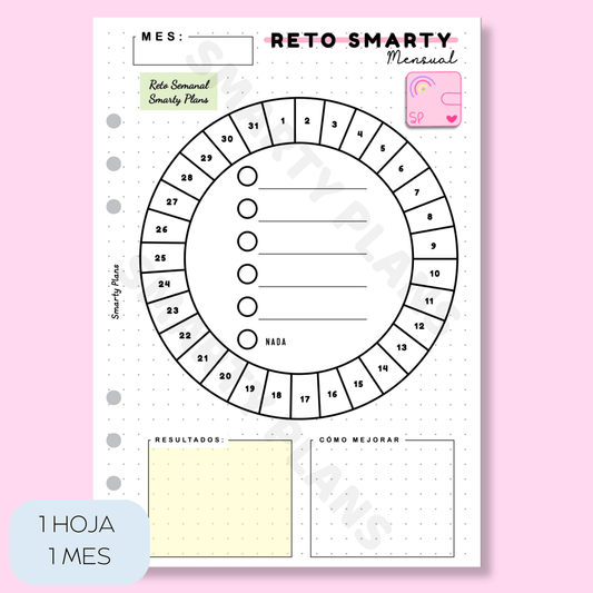 Plantilla Mensual - Reto Semanal Smarty
