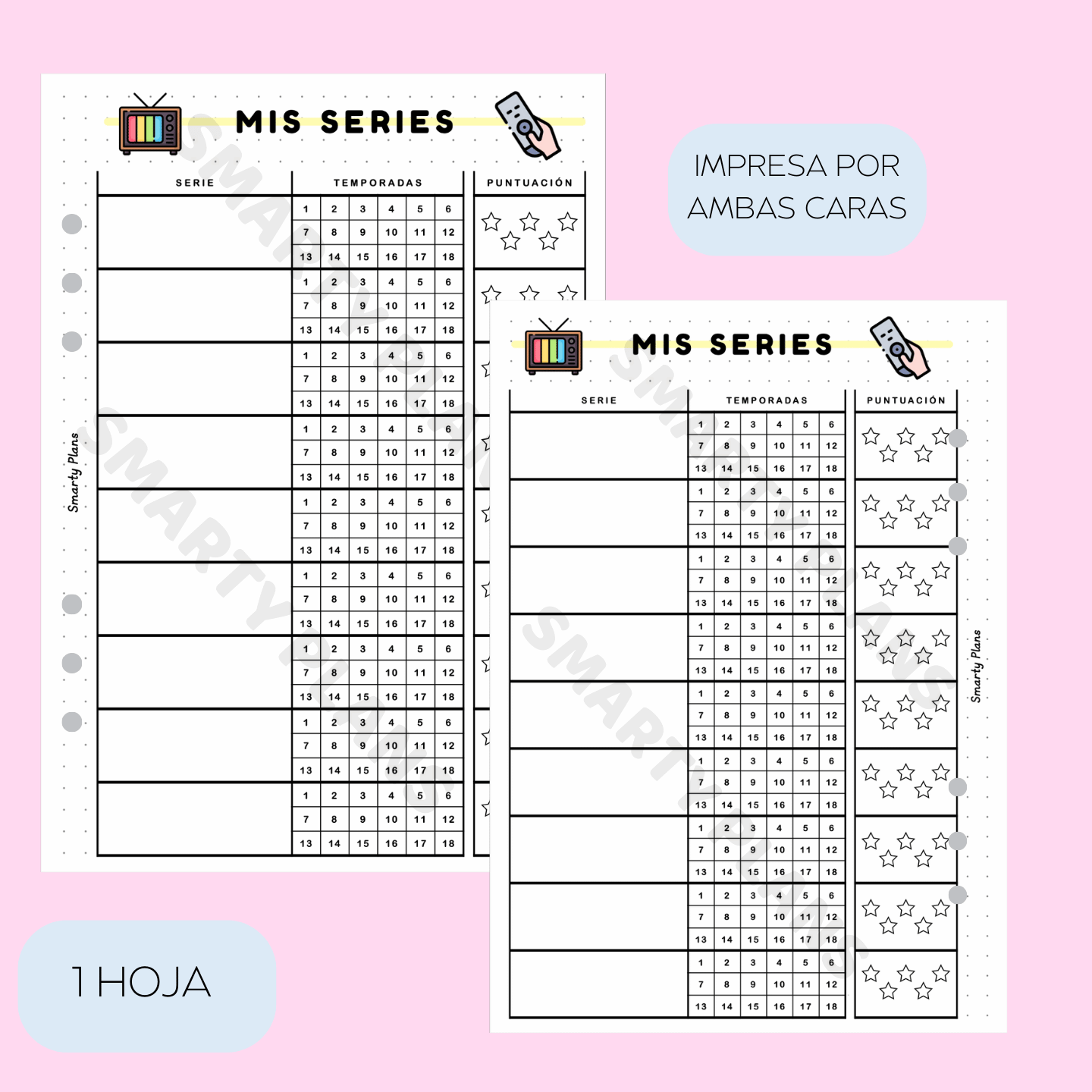 Plantilla Individual - Mis Series y Temporadas