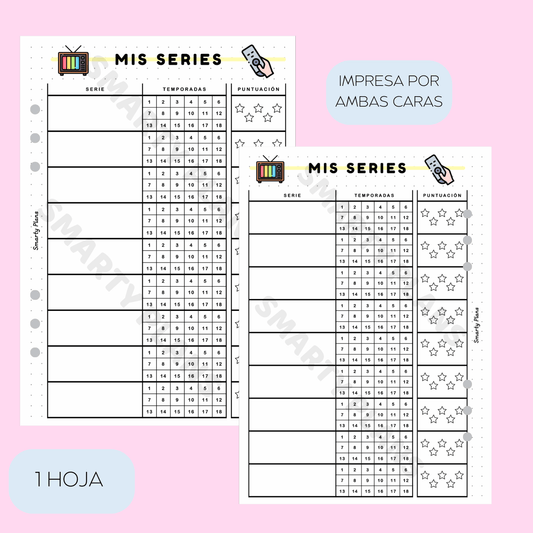 Plantilla Individual - Mis Series y Temporadas
