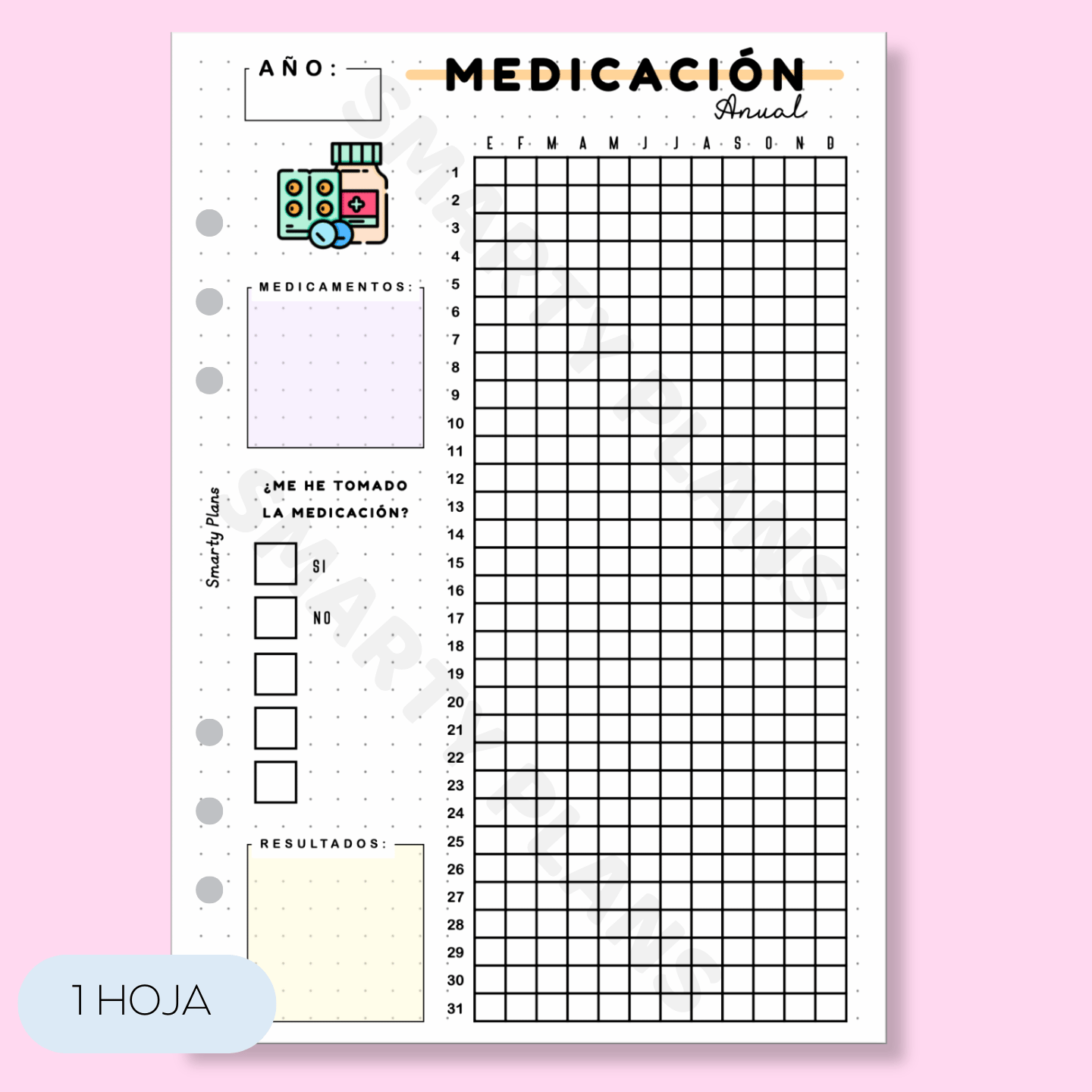 Hoja Anual - Medicación