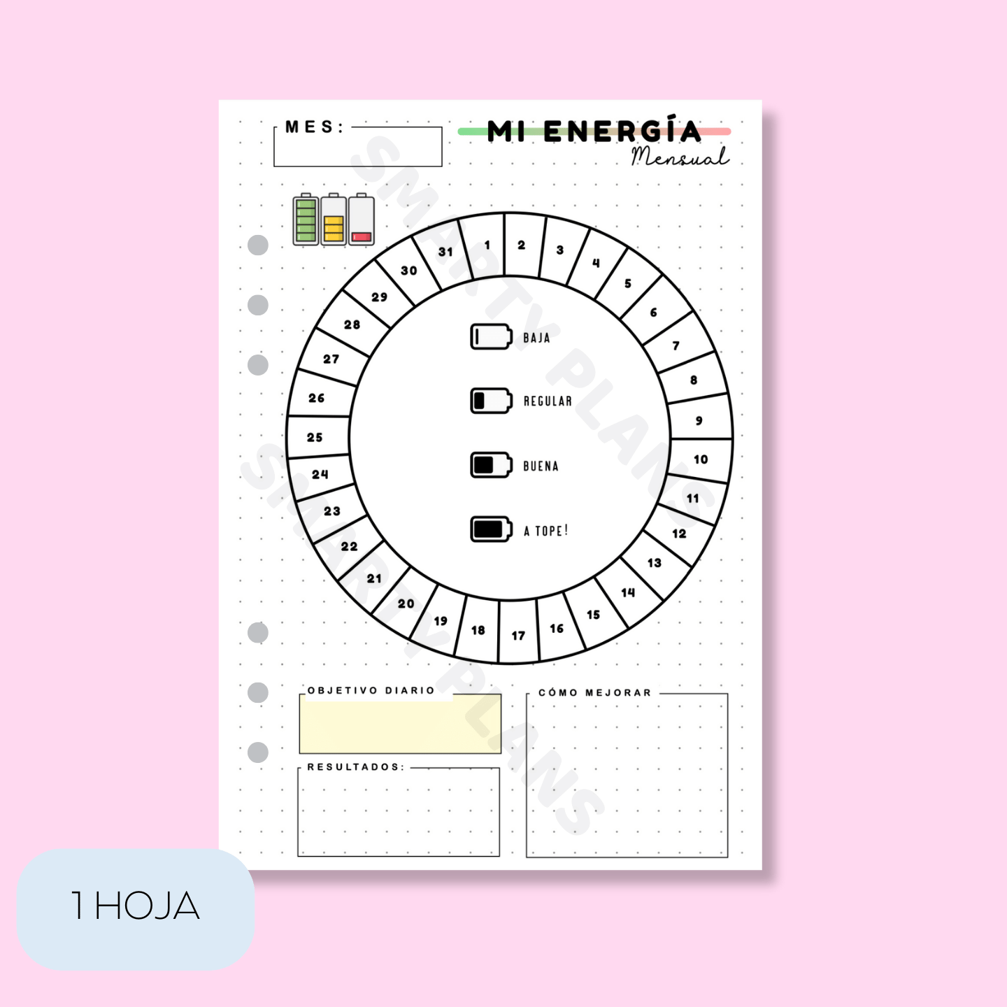 Plantilla Individual Mensual - Mi Energía
