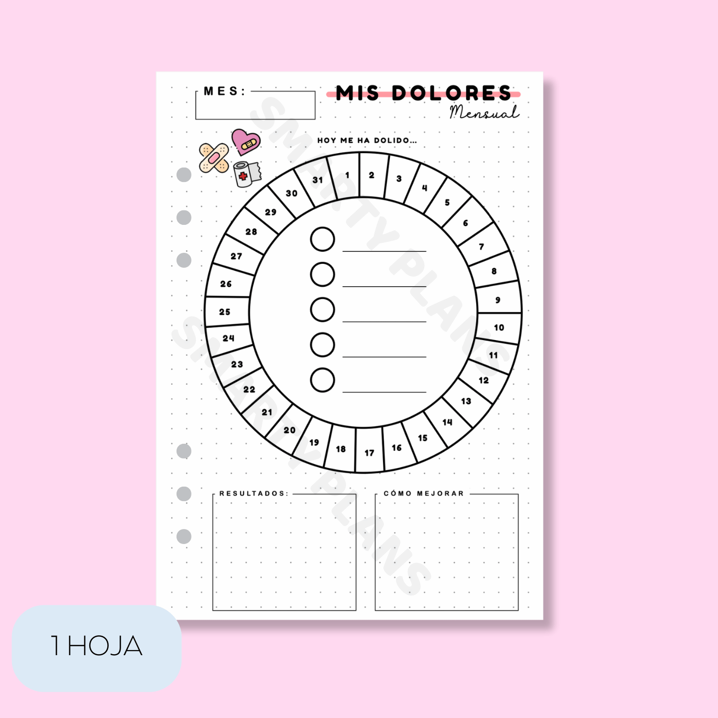 Plantilla Individual Mensual - Mis Dolores