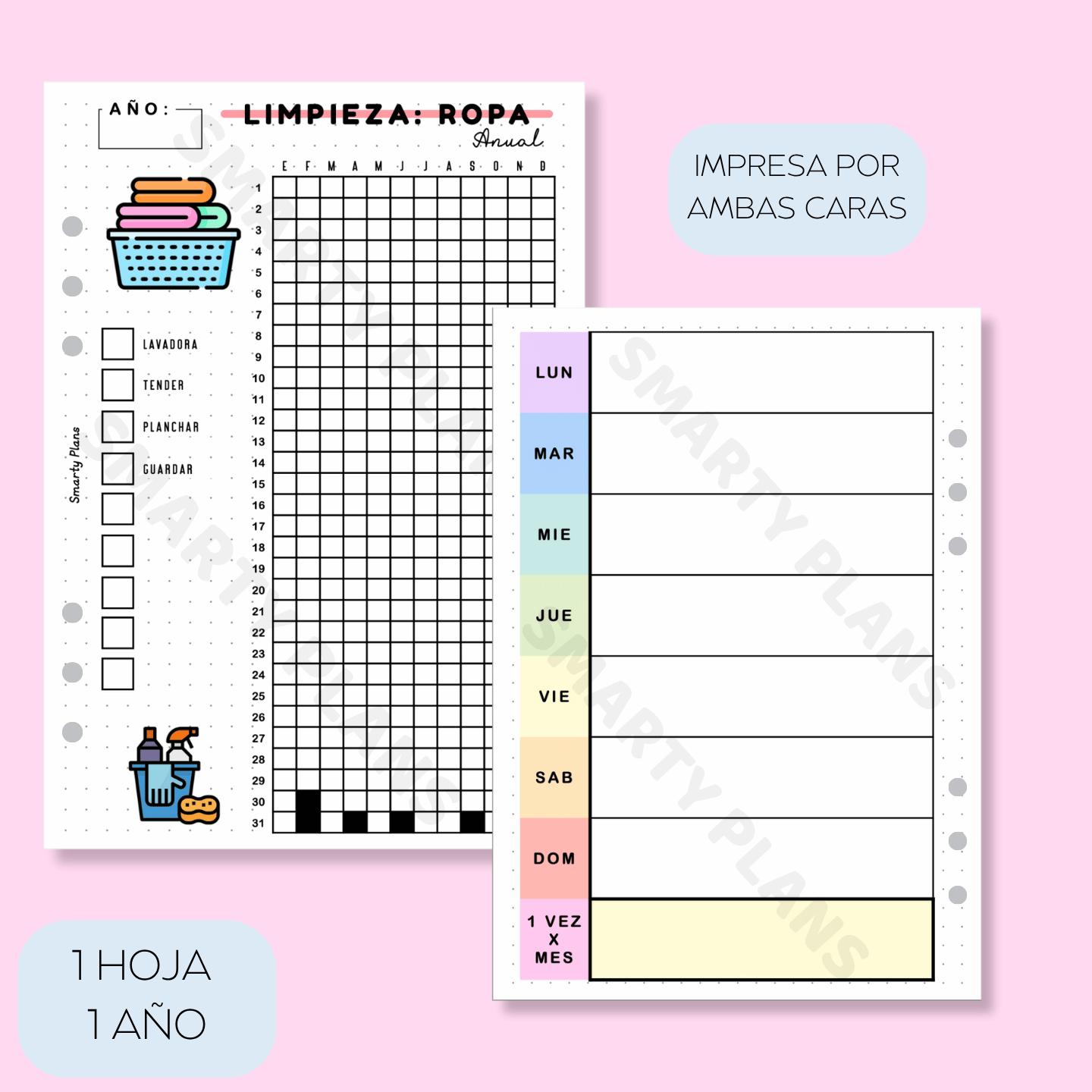 Hoja Anual - Limpieza Colada / Ropa