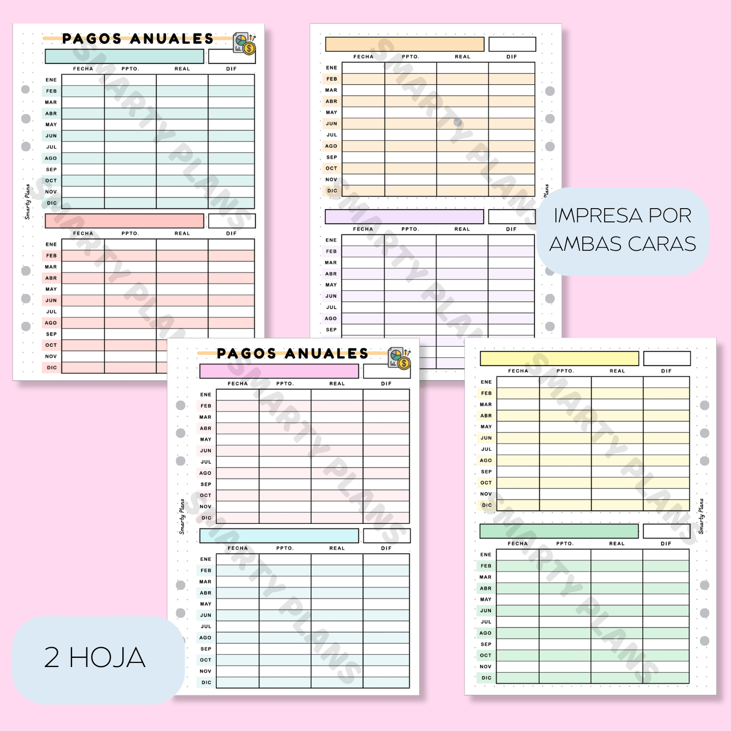 Plantilla Individual Finanzas - Pagos Anuales