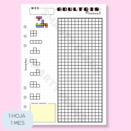 Plantilla Mensual - Tetris Adultos