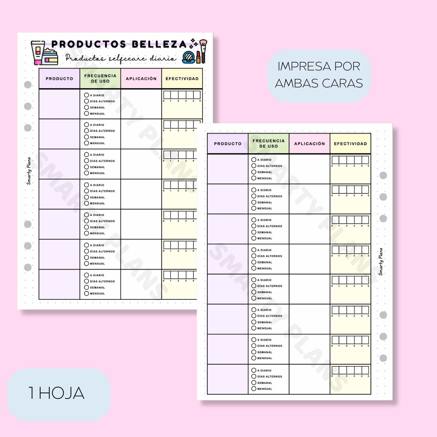 Plantilla Individual - Productos Belleza