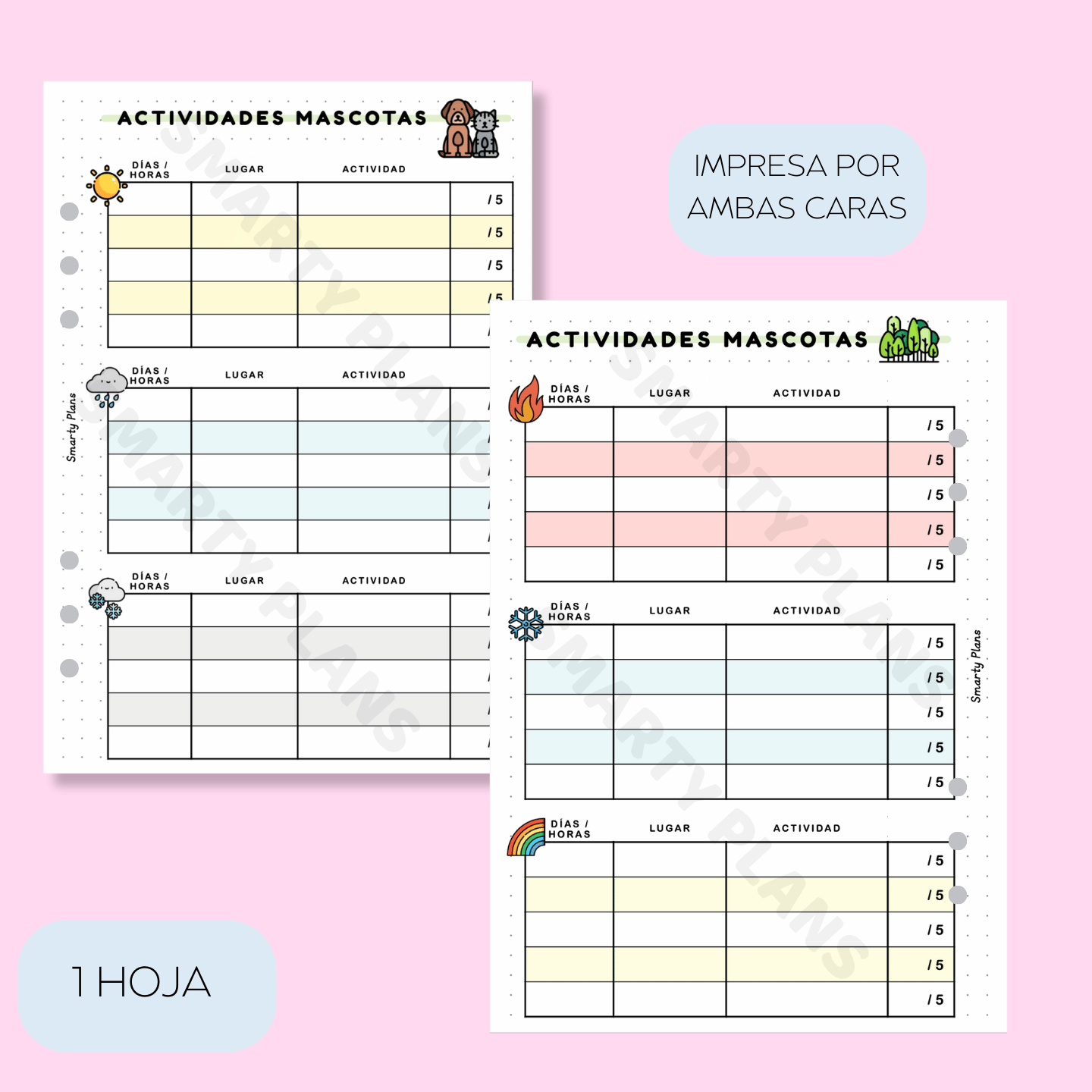 Plantilla Individual - Actividades Mascotas
