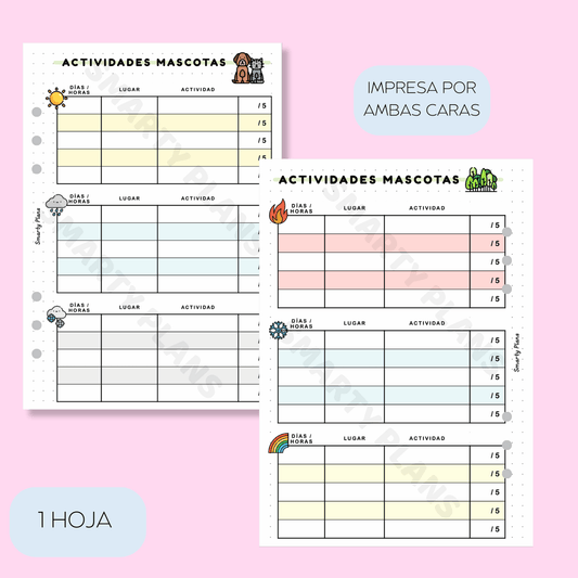 Plantilla Individual - Actividades Mascotas