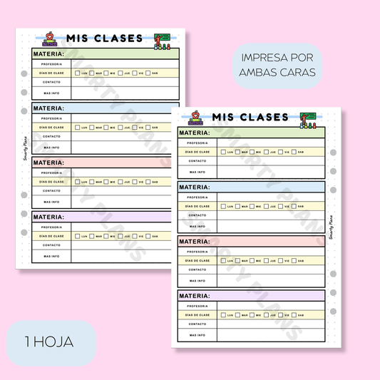 Plantilla Individual - Mis Clases