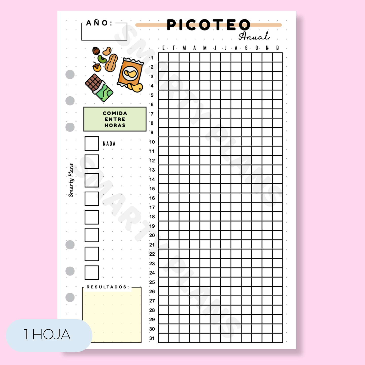Hoja Anual - Picoteo