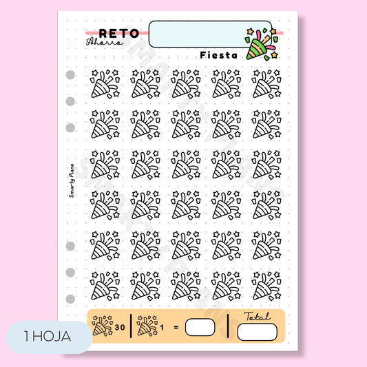 Plantilla Individual Finanzas - Reto de Ahorro Fiesta