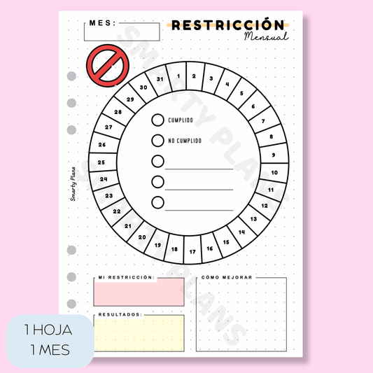 Plantilla Mensual - Restricción
