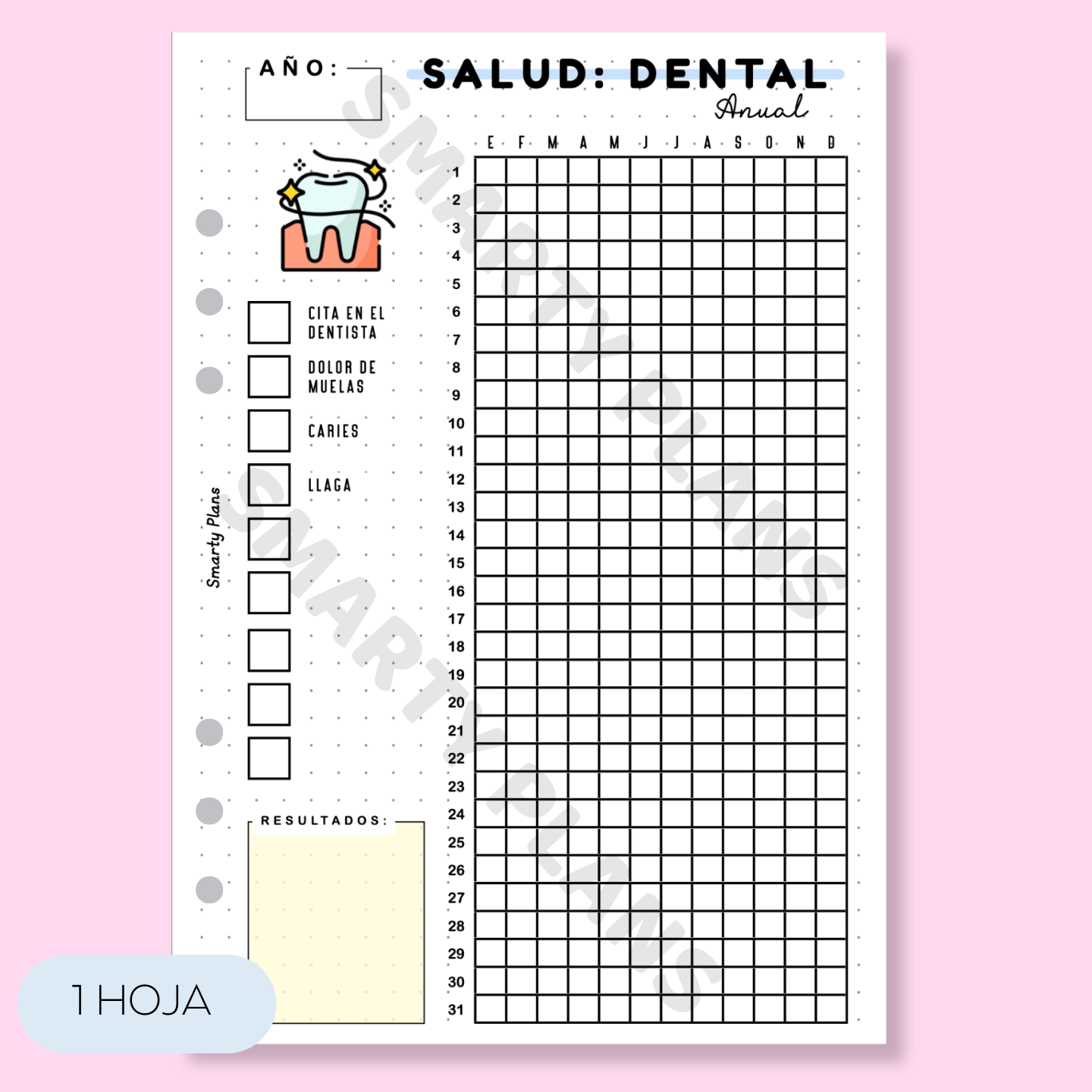 Hoja Anual - Salud Dental