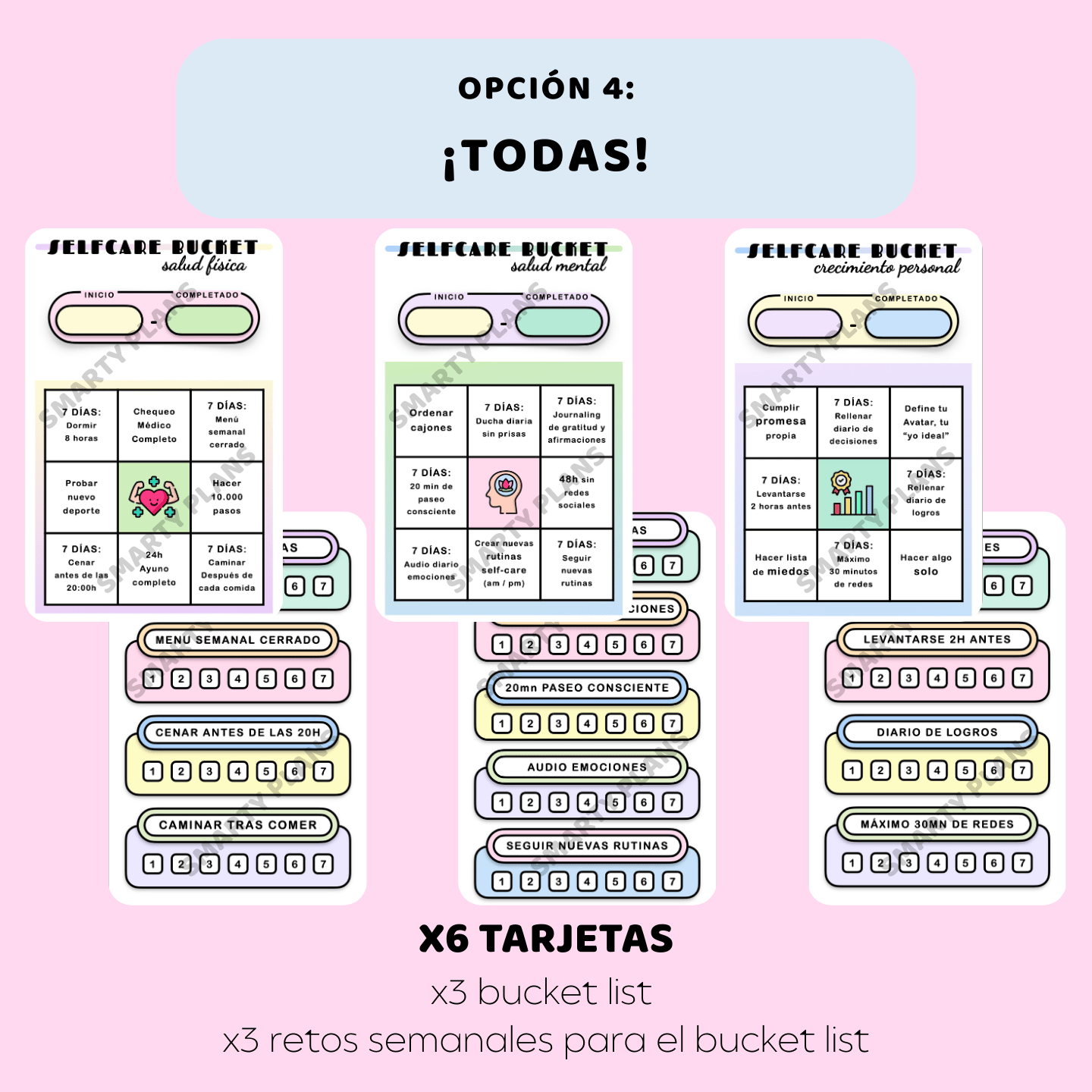 Tarjeta Plastificada - Bucket Lists