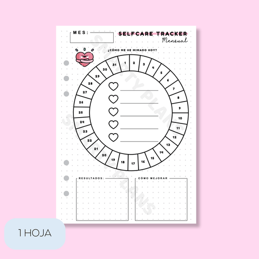 Plantilla Individual Mensual - Selfcare Tracker