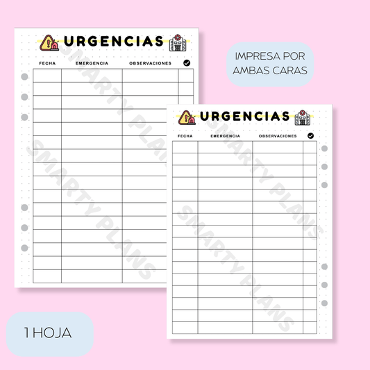 Plantilla Individual - Urgencias