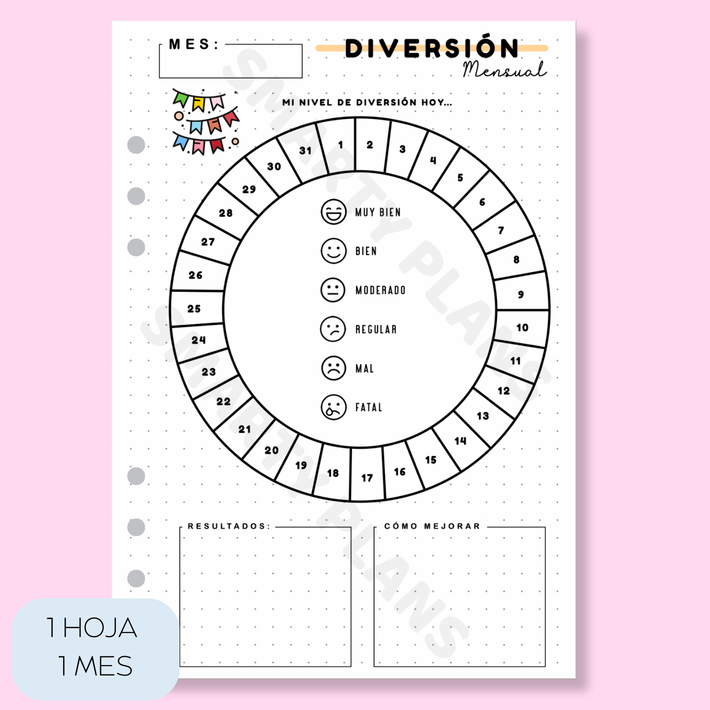 Plantilla Mensual - Diversión