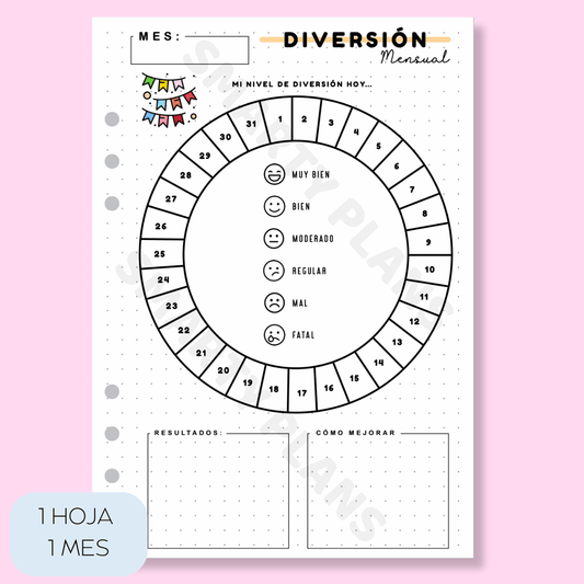 Plantilla Mensual - Diversión