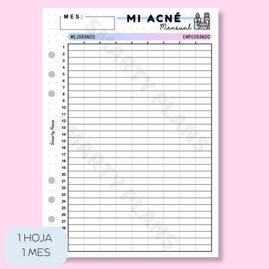 Plantilla Mensual - Acné