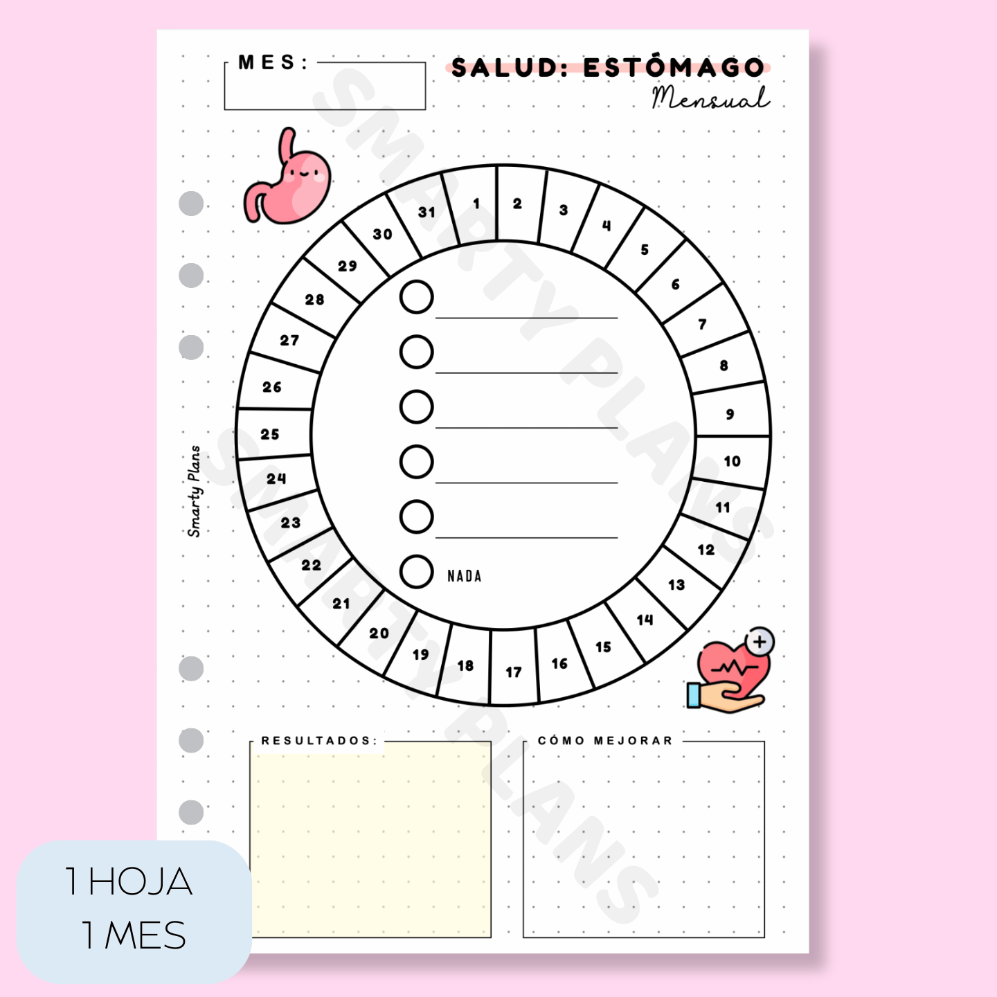 Plantilla Mensual - Salud Estómago