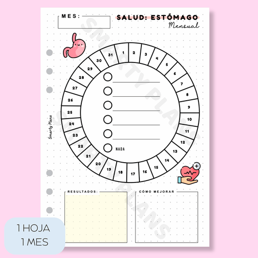 Plantilla Mensual - Salud Estómago