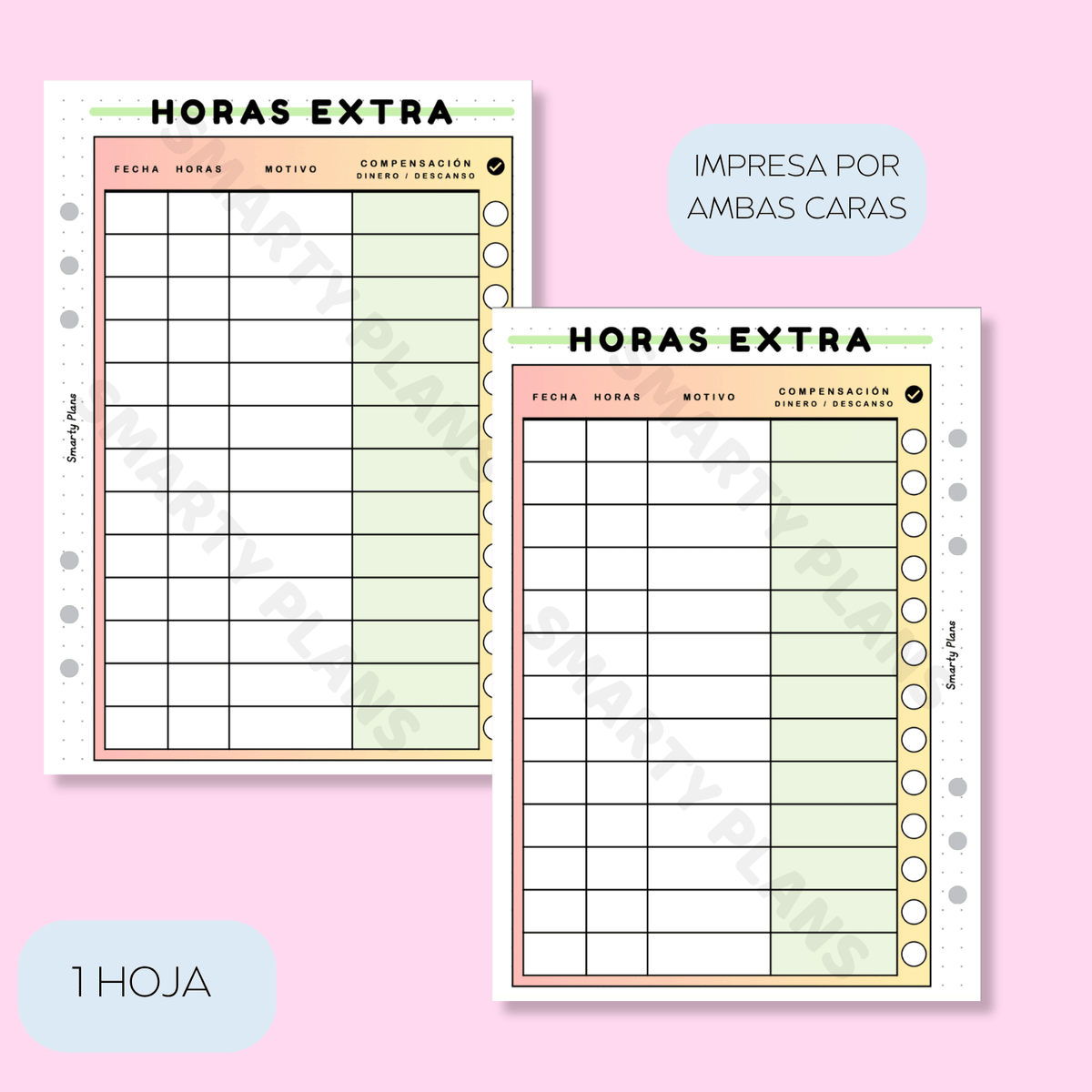 Plantilla Individual Currante - Horas Extra