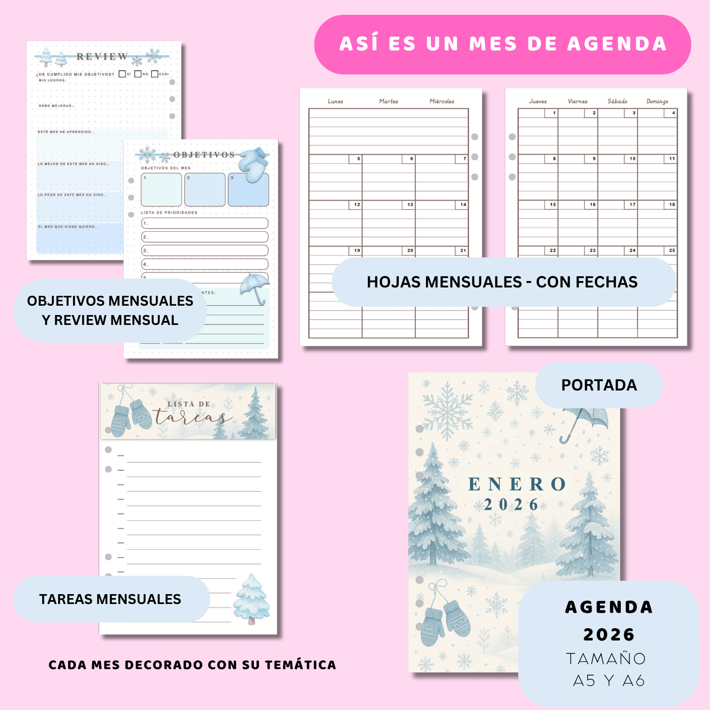 Kit - Agenda MENSUAL 2026
