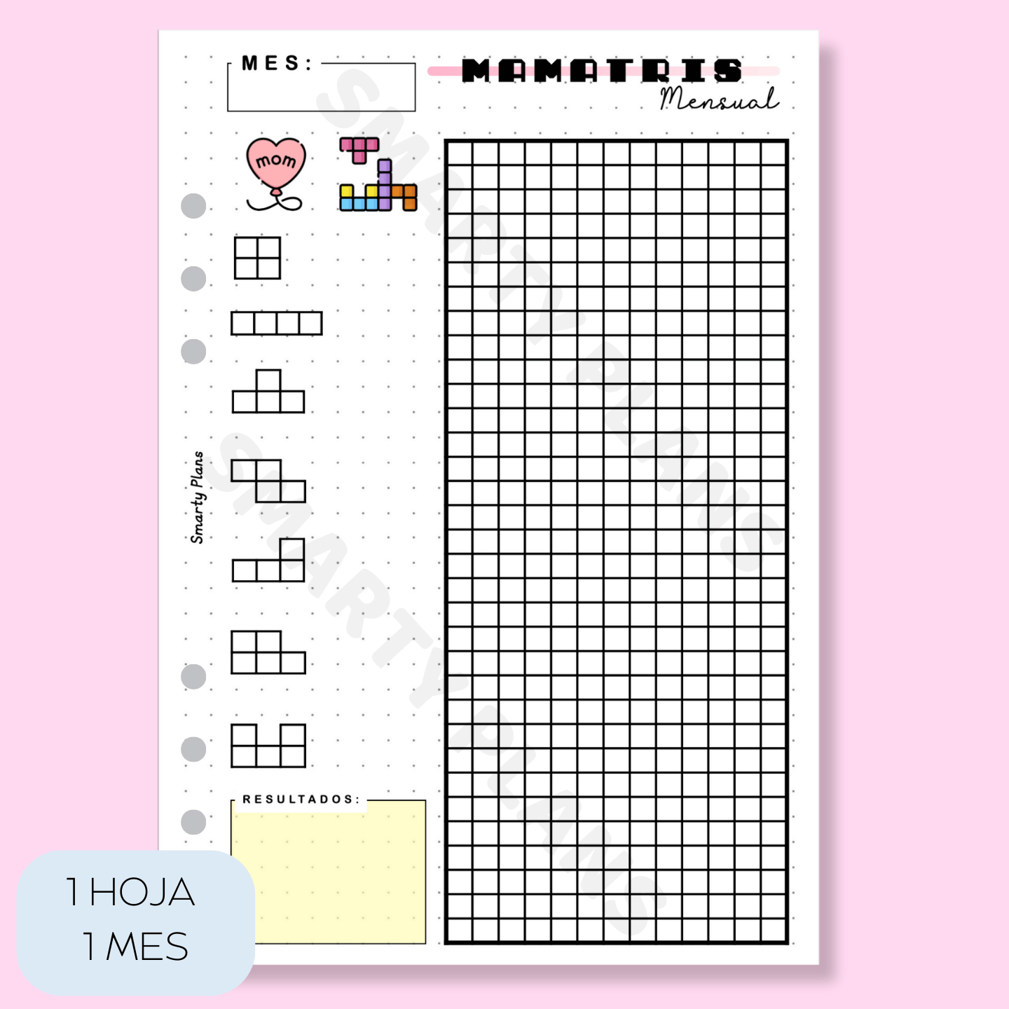 Plantilla Mensual - Tetris Madres
