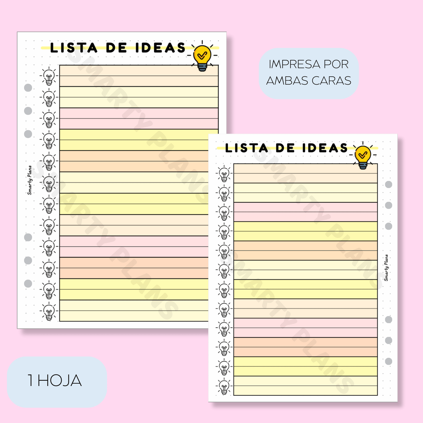 Plantilla Individual - Lista de ideas