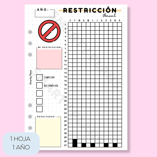 Hoja Anual - Restricción