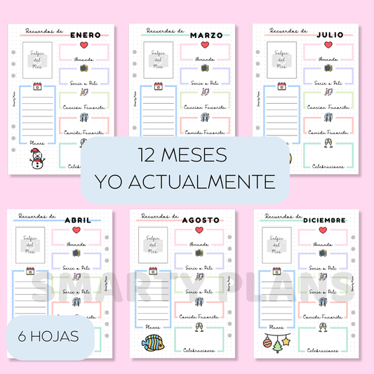 Pack Anual - Recuerdos de 12 Meses
