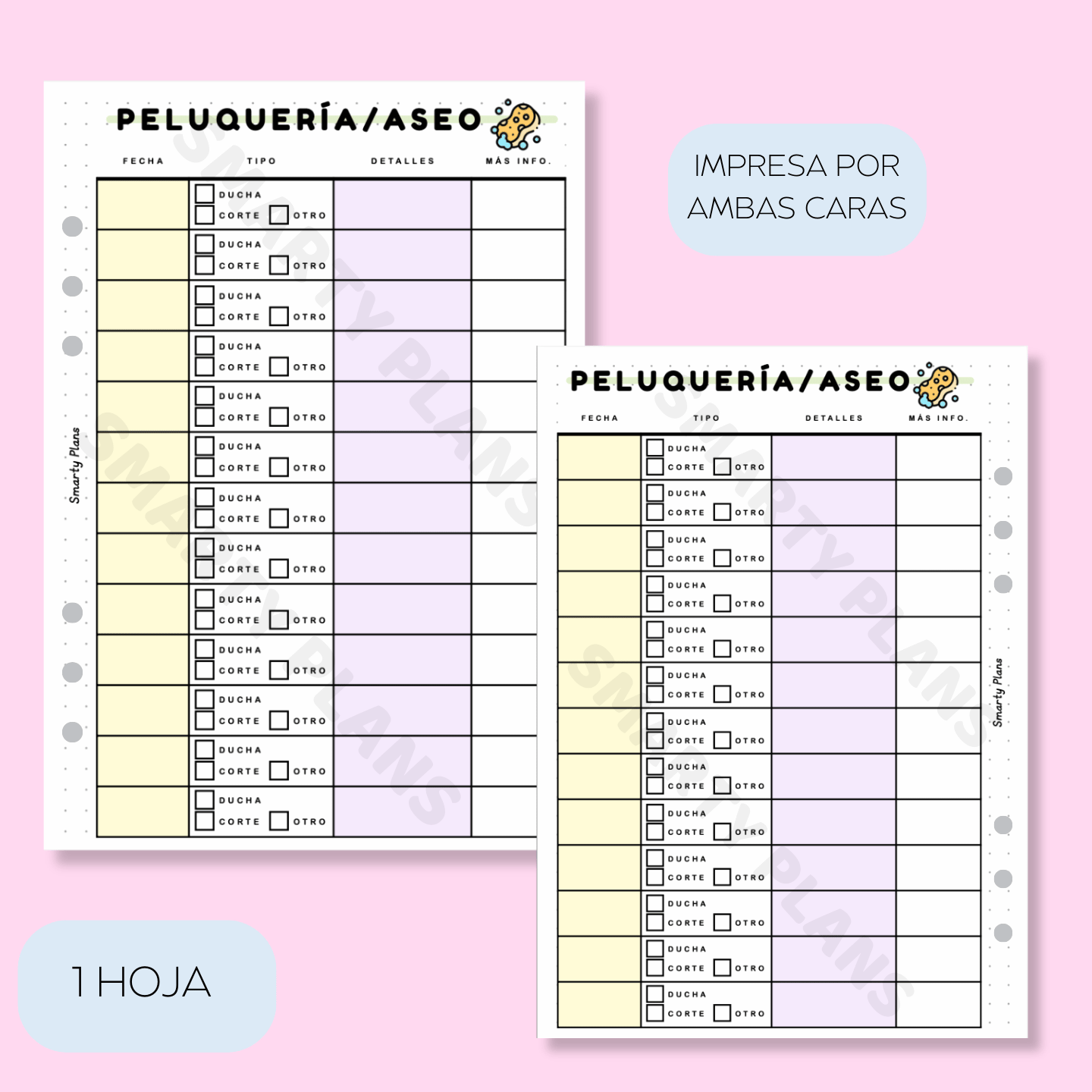 Plantilla Individual Mascotas - Peluquería /Aseo