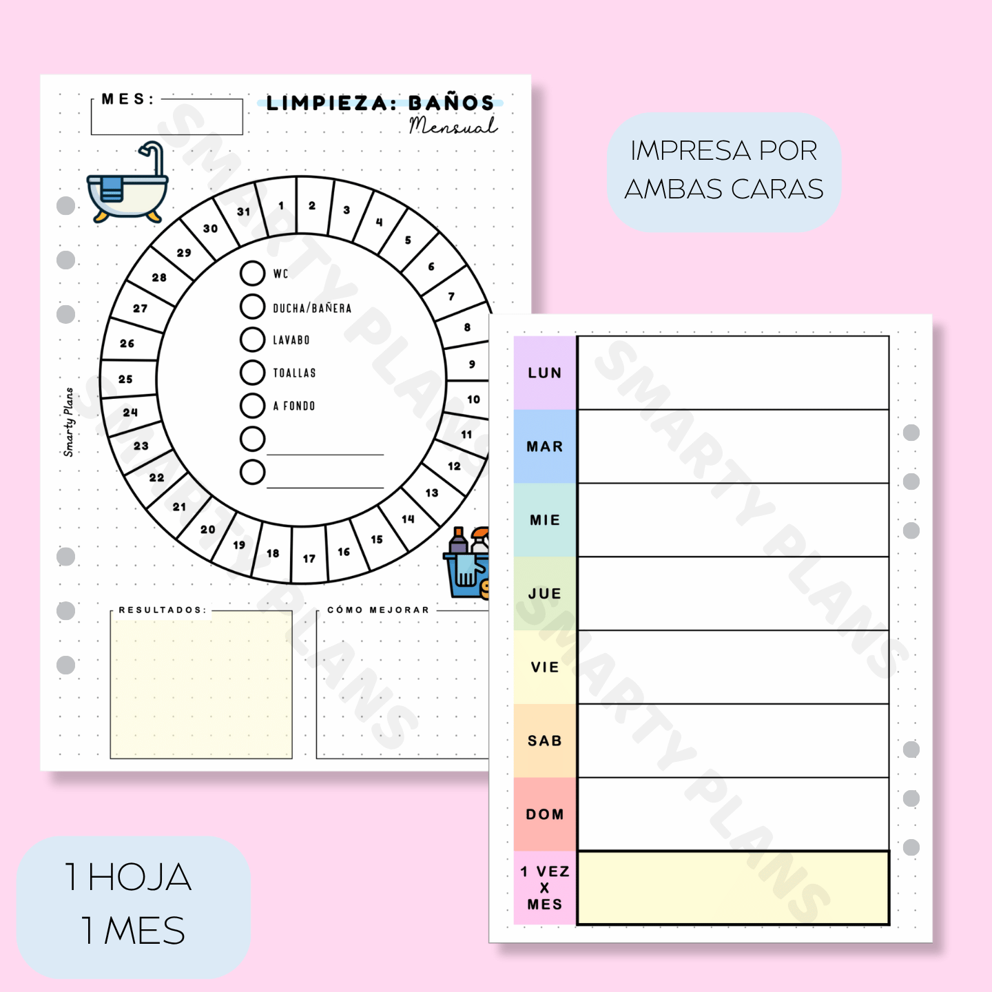 Plantilla Mensual - Limpieza Baños