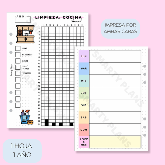 Hoja Anual - Limpieza Cocina