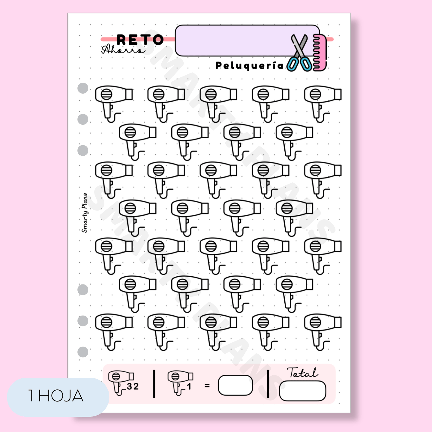 Plantilla Individual Finanzas - Reto de Ahorro Peluquería