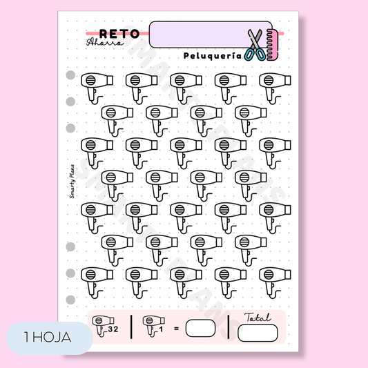 Plantilla Individual Finanzas - Reto de Ahorro Peluquería