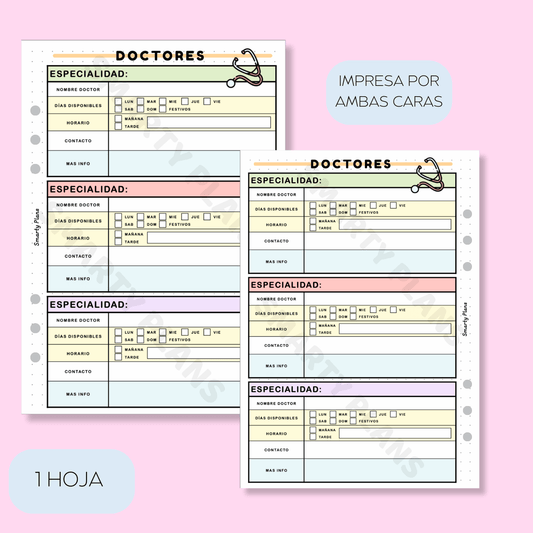 Plantilla Individual - Lista de Doctores